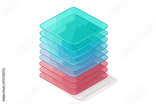 Colorful stacked plates in various shades creating a vibrant display of design and function for home decor or dining purposes