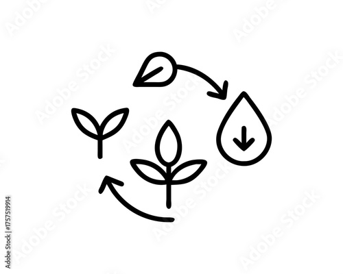 sustainable agriculture line icon set vector Outline free SVG download