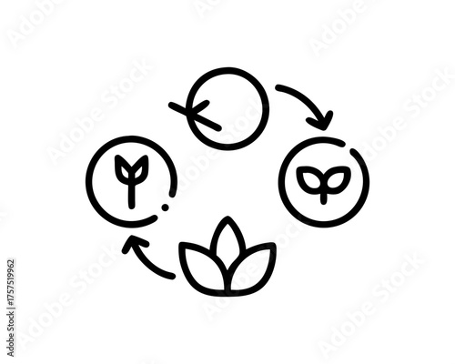 sustainable agriculture line icon set vector Outline free SVG download