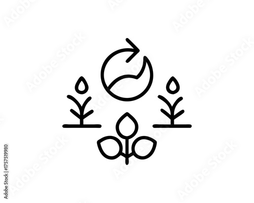 sustainable agriculture line icon set vector Outline free SVG download