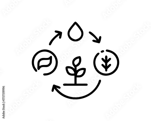 sustainable agriculture line icon set vector Outline free SVG download