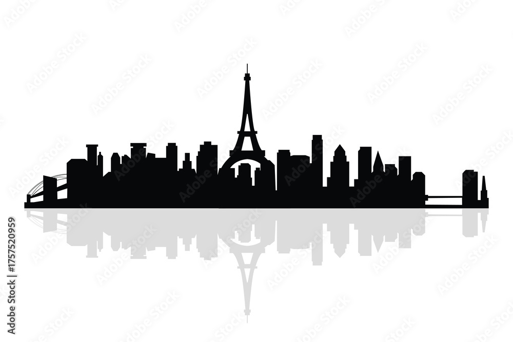 Fototapeta premium City Skyline,Skyscraper for Urban Real Estate Building Logo Design Vector