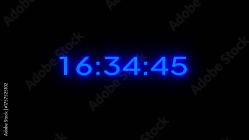 Counting clock number illustration. Stopwatch timer clock.