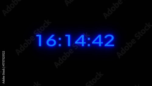 Counting clock number illustration. Stopwatch timer clock.