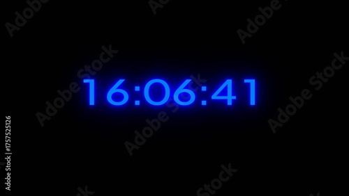 Counting clock number illustration. Stopwatch timer clock.