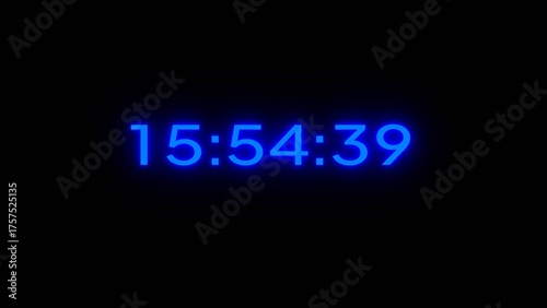 Counting clock number illustration. Stopwatch timer clock.