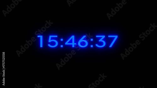 Counting clock number illustration. Stopwatch timer clock.