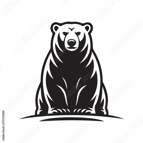 Cute brown bear cartoon vector illustration