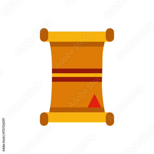 Egyptian papyrus scroll vector illustration ancient hieroglyphics history symbol vector