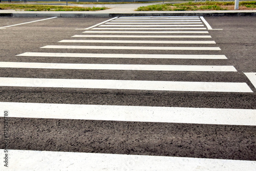 Traffic management. Close-up of a pedestrian crossing.