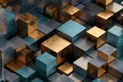 abstract background made of cubes
