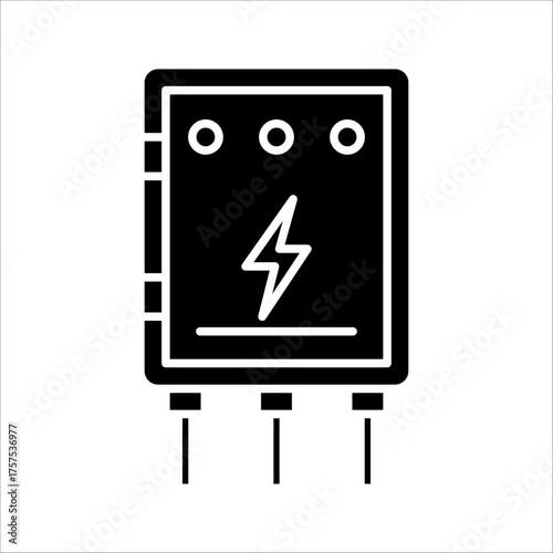 electric panel box icon. Electric distribution icon set. vector illustration on white background