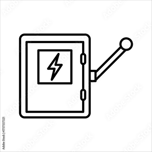 electric panel box icon. Electric distribution icon set. vector illustration on white background