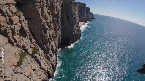 Dramatic Coastal Cliffs Overlooking the Turquoise Ocean