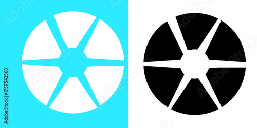 A patriotic Finnish Easter illustration with a star pattern and a compass rose design for web art