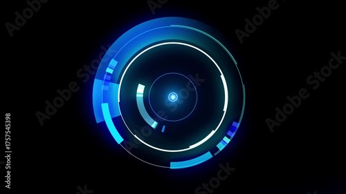 HUD Digital virtual hologram. Clean futuristic AI technology design. digital business innovation concept. Virtual Interface data connection smart technology.