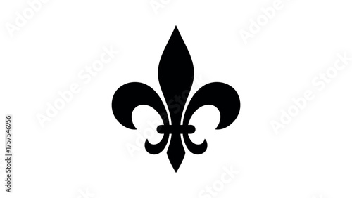 Black Fleur de Lis Symbol Silhouette emblem heraldry