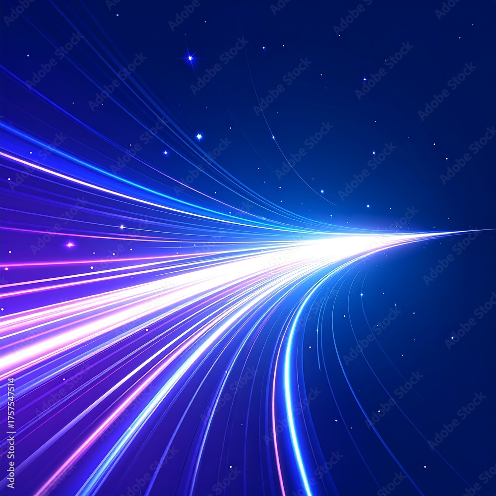 Obraz premium Abstract illustration of glowing energy streaks, futuristic motion