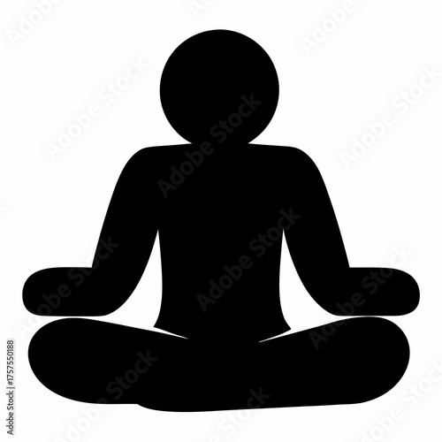 Silhouette of a person in lotus position symbolizing meditation and mindfulness