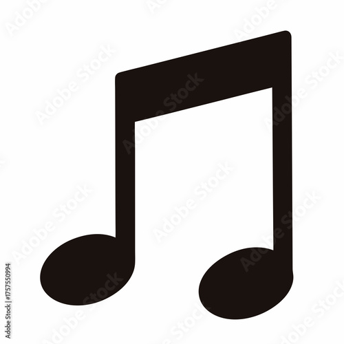 An isolated black eighth note symbol representing musical expression and harmony