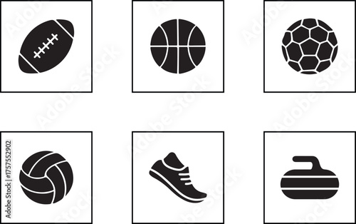 sports vector icon set eps file.