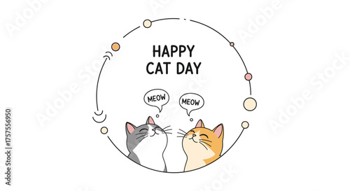 Happy cat day to all feline friends and lovers worldwide celebrating.