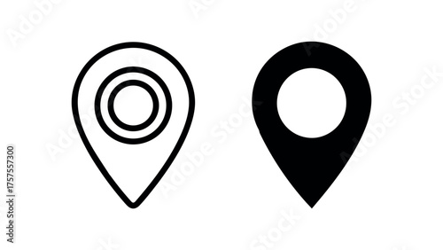 Location Pin Map Marker Icon Set pointer