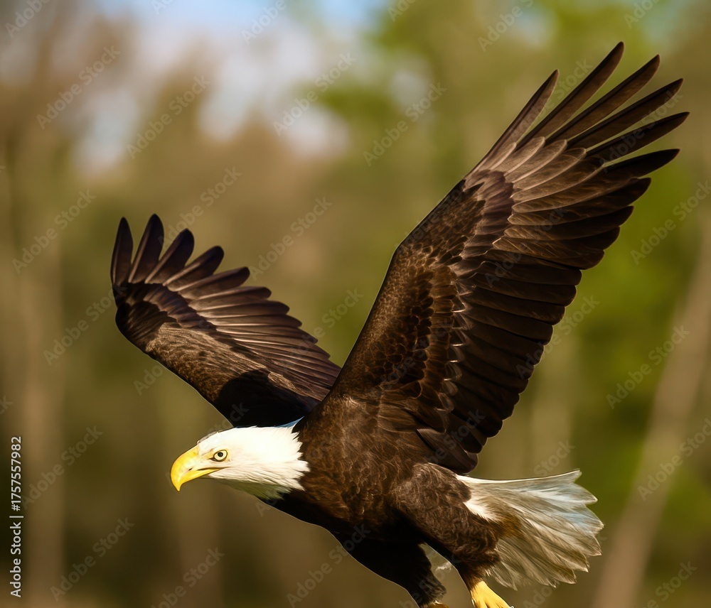 Naklejka premium american bald eagle