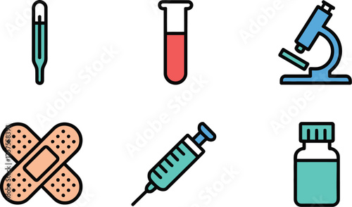Medical equipment vector illustration for healthcare and pharmaceutical industry designs