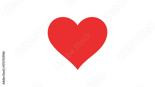 Red Heart Icon Solid Fill love romance