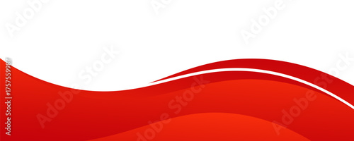 Vector red line background curve element with white space for text and message design, overlapping layers,  Modern design
