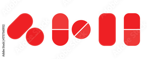Medicine icon symbols. Simple pictograms for web sites and mobile app