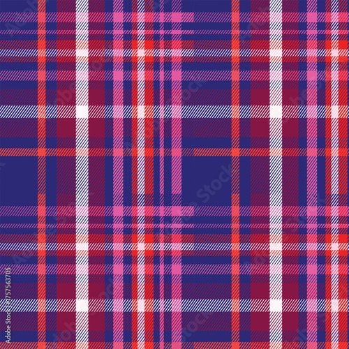 Stylish Navy Pink Cream Plaid Seamless Pattern for Textiles