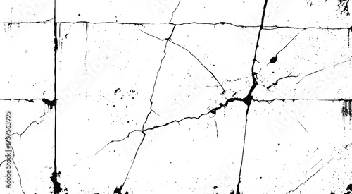 Cracks texture overlay. Vector background. 