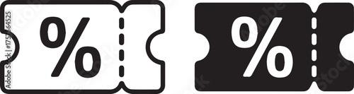 discount ticket icon duo black and white coupon vector ai eps jpeg png for marketing