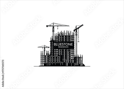 Bluestone Residences Under Construction Modern Architectural Building in Progress