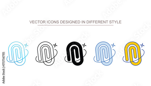 Clip icon design with white background stock illustration