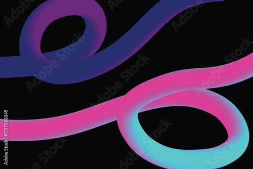 Abstract gradient fluid shape on, vibrant and dynamic design element for modern projects