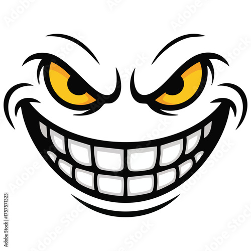 Angry facial expression emotion character vector illustration