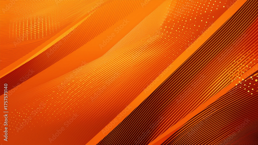 Fototapeta premium Vibrant Abstract Orange Background with Dynamic Lines