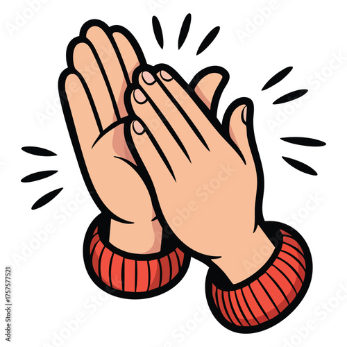 Clapping hands icon vector design isolated vector illustration on white background