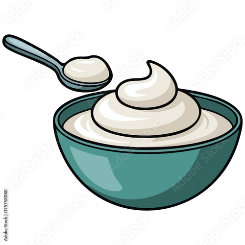 Yogurt healthy food probiotic icon isolated vector illustration on white background
