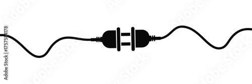 Electric Plug and Socket Icon – Connection and Disconnection Concept Vector Illustration