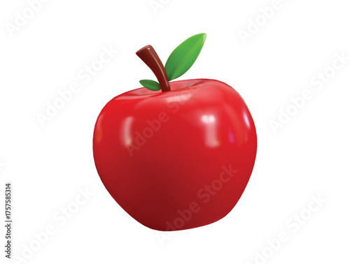 Apple icon 3d render concept of apple fruit food icon vector illustration