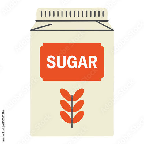 sugar package sweetener food product isolated vector illustration on white background