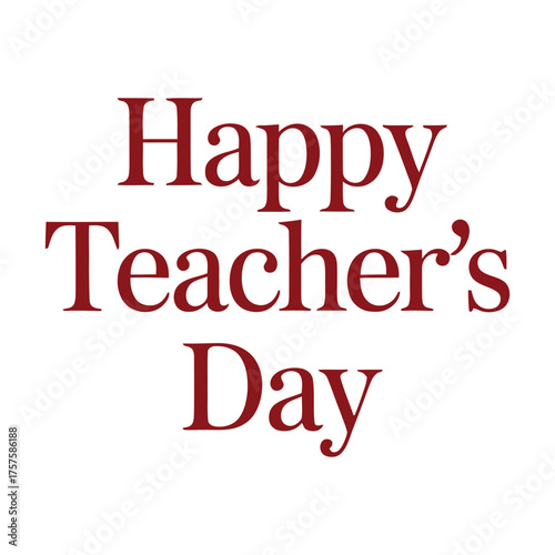Happy Teacher's Day Typography Design . 
