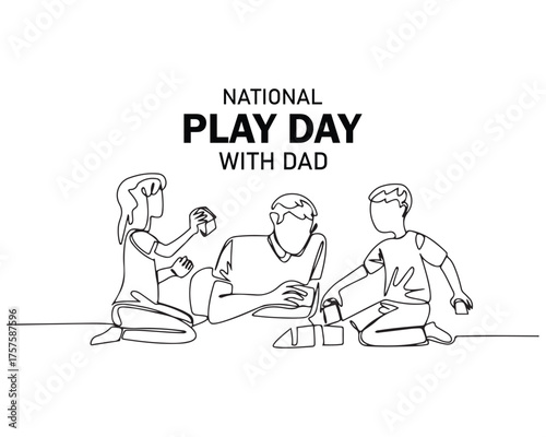 National Play Day With Dad. A vector design with a beautiful art and illustration.