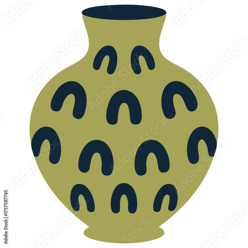 Handmade clay pots vector design isolated on white background