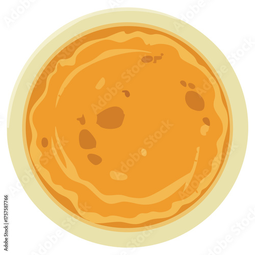Caramelized sweet potato cream vector artwork