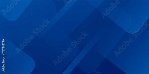 Abstract blue background with glowing geometric lines. Modern blue gradient square shape design. Futuristic technology concept.